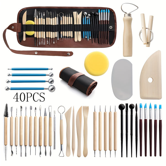 40-Piece Ceramic & Pottery Tool Set