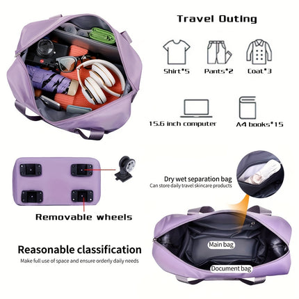 Extra-Large Foldable Travel Bag with Wheels
