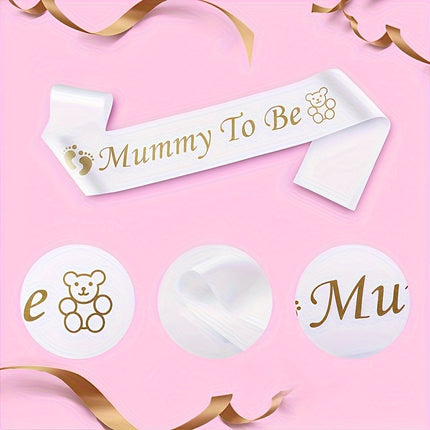 'Mummy To Be' Footprint Sash – Perfect for Baby Showers