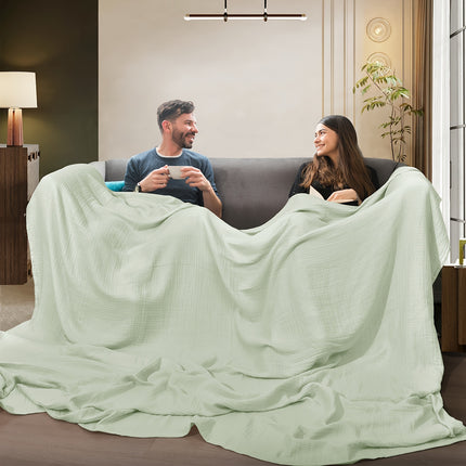 Luxurious 100% Muslin Reversible Comforter – All-Season Quilt