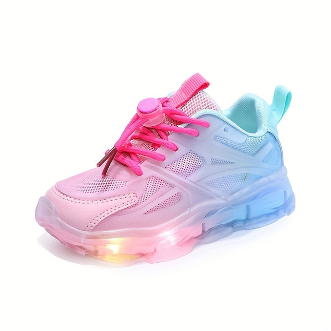 Glowing Two-Tone Athletic Shoes