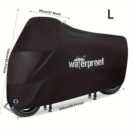 All-Season Waterproof Motorcycle Cover with Reflective Safety Straps