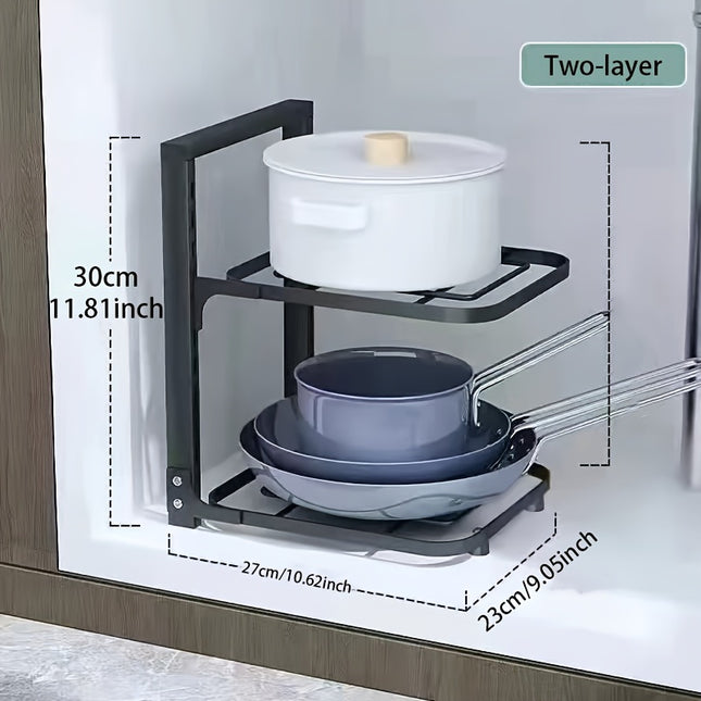Adjustable 3-Tier Pot Rack