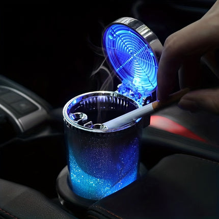 Luminous LED Car Ashtray – Sleek & Smokeless Solution