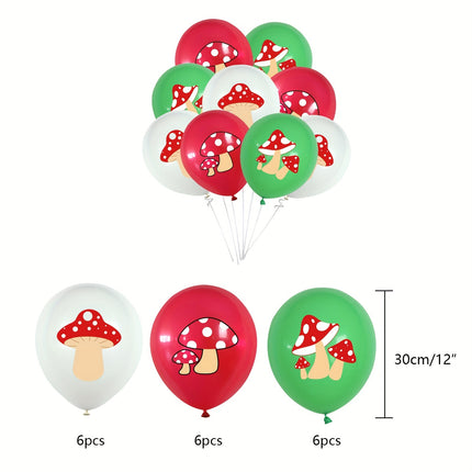 46pcs Cute Little Mushroom Birthday Party Decoration