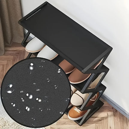 Retro Folding 4-Tier Shoe Rack