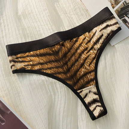 6-Pack Leopard & Zebra Thong Set