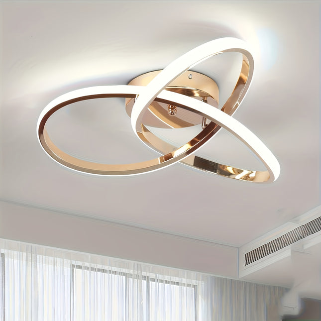 Modern LED Ceiling Light - Adjustable 3-Color Temperature, Spiral Design