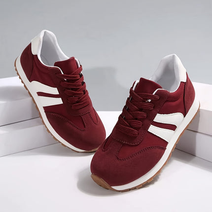 Women's Wine Red Casual Sneakers