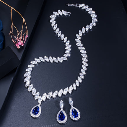 Elegant Waterdrop Zirconia Set