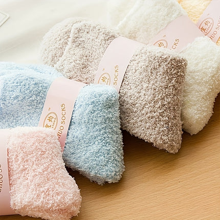 5 Pairs Coral Velvet Sleep Socks