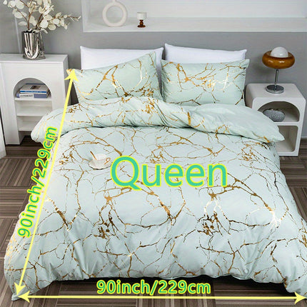 Soft Bronzing Duvet Cover Set - 3pcs, Elegant Comfort