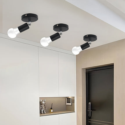 Adjustable Black Ceiling Light - Modern E27 Fixture