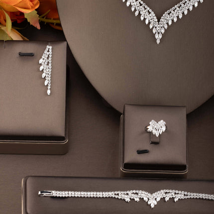 Elegant V-Neck Choker & Earrings Set