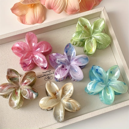Tie-Dye Flower Hair Clips Set