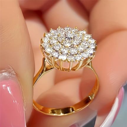 Lotus Zirconia Flower Ring