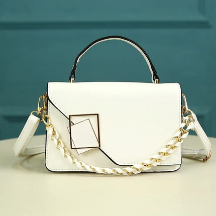 Solid Color PU Leather Crossbody