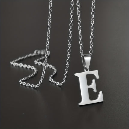 Minimalist Alphabet Stainless Steel Necklace