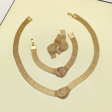 Classic 3pcs Knotted Jewelry Set