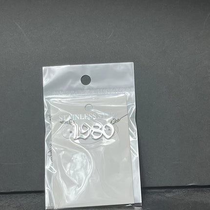 Custom Birth Year Stainless Steel Necklace