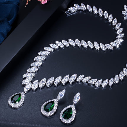 Elegant Waterdrop Zirconia Set