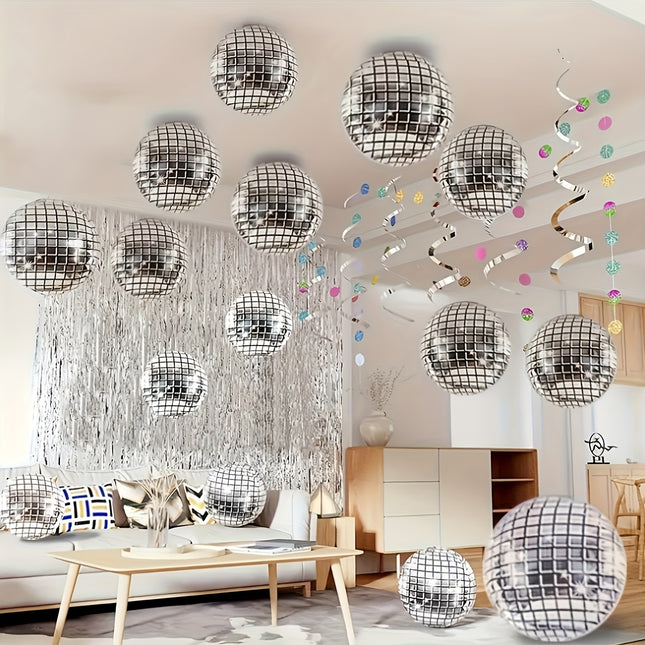 Shimmering Disco Ball Balloons Set