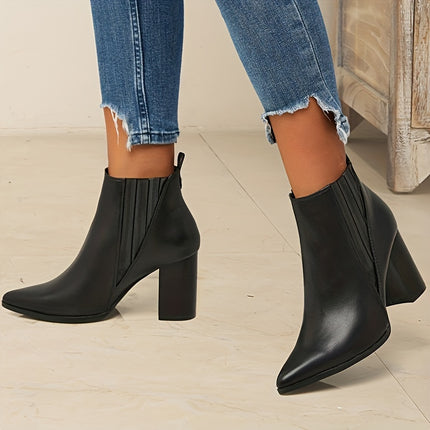 Trendy Chunky Heel Chelsea Boots