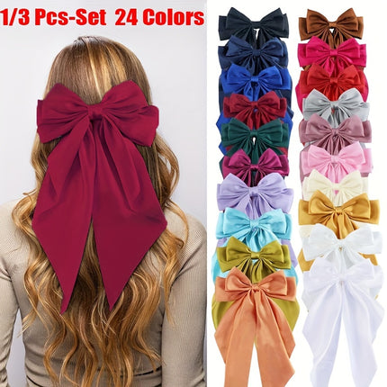 Elegant Retro Ribbon Bow Barrettes