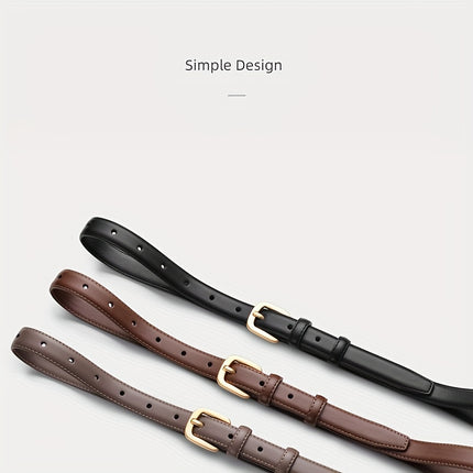 Simple Pin Buckle Skinny Belt