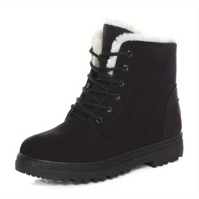 Winter Lace-Up Ankle Booties for Women
