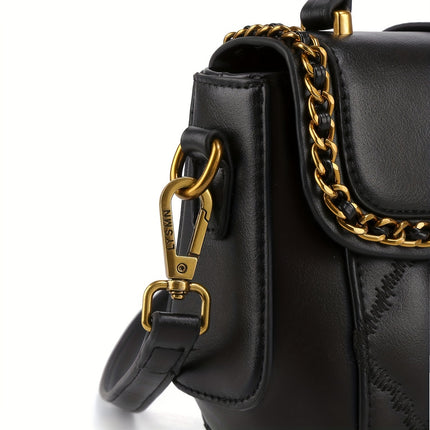 Mini Quilted Metal Crossbody Bag