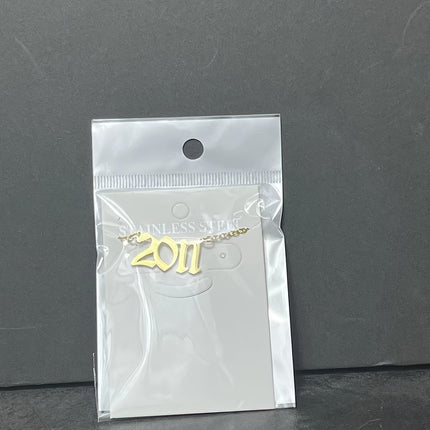 Custom Birth Year Stainless Steel Necklace