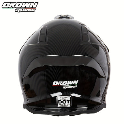 Crownracing Dual Sport Motorcycle Helmet – DOT Approved, Full Face