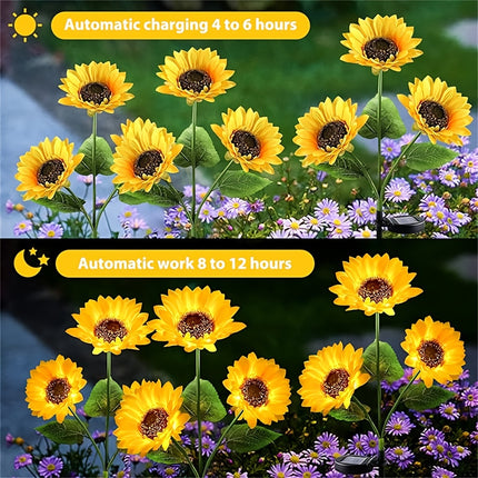 Solar Sunflower Lights - Elegant Garden Glow