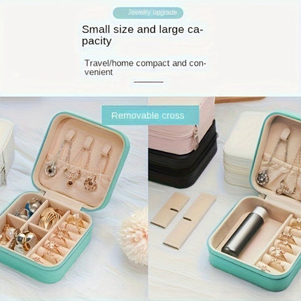 Stylish Faux Leather Jewelry Organizer
