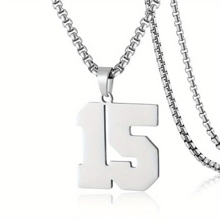 Men's Sports Number Pendant Necklace