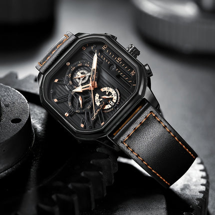 Sleek CRRJU Men's Chronograph Watch