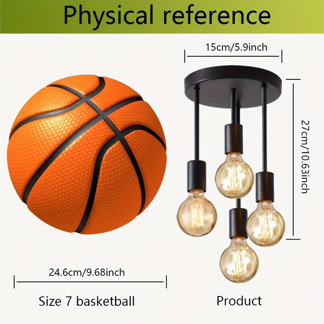 Black Modern 4-Light Chandelier - Iron Branch Ceiling Light