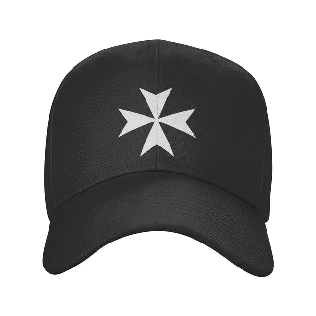 Black Maltese Cross Cap