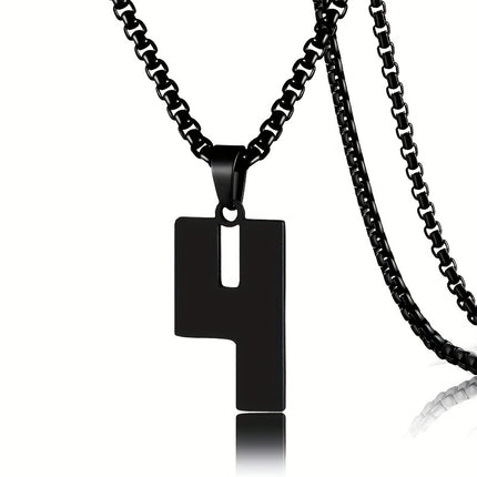 Men's Sports Number Pendant Necklace