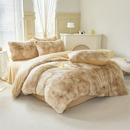 Cozy Tie-Dye Plush Duvet Cover Set – Soft & Stylish