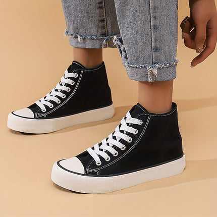 Trendy High Top Chunky Canvas Sneakers