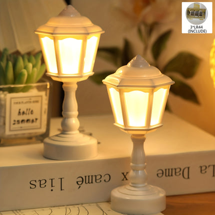 Mini Street Lamp Night Light - Retro Desktop & Bedroom Decor