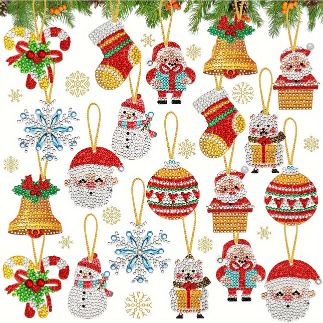 20pcs DIY Christmas Keychain Kit