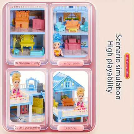 Deluxe 4-Story Dollhouse Playset – Magical Pretend Play Fun