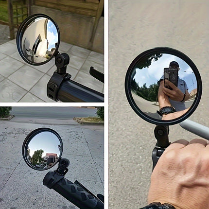 Adjustable Rotatable Bike Rearview Mirrors – Enhanced Safety