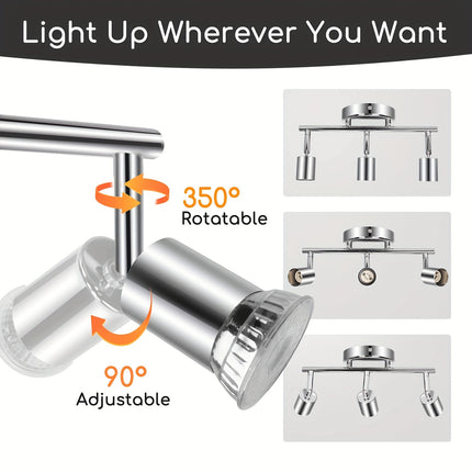 Rotatable 3-Light LED Ceiling Spotlight – Matte Nickel