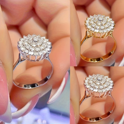 Lotus Zirconia Flower Ring