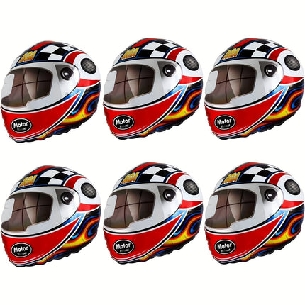 6pcs 50.8cm Motor Helmet Foil Balloons