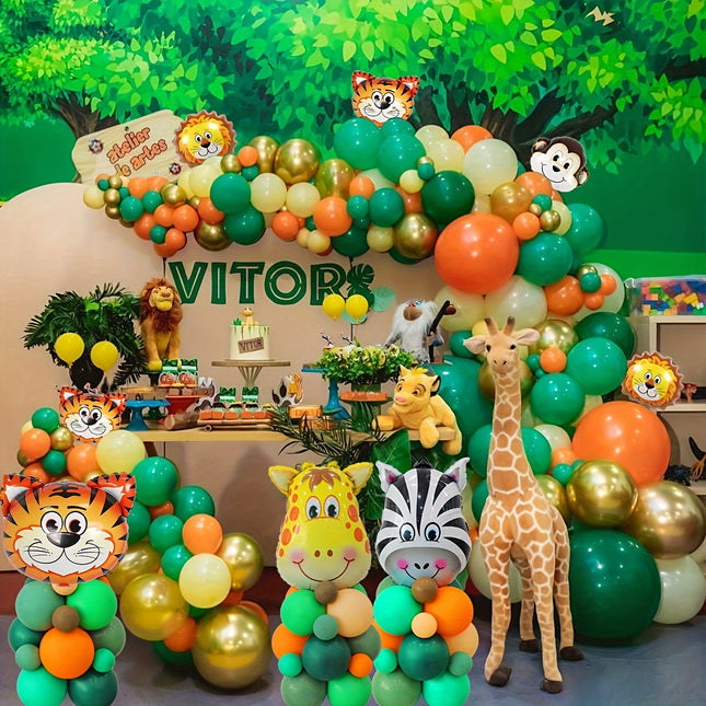 161 pcs Jungle Safari Animal Balloon Garland Arch Kit